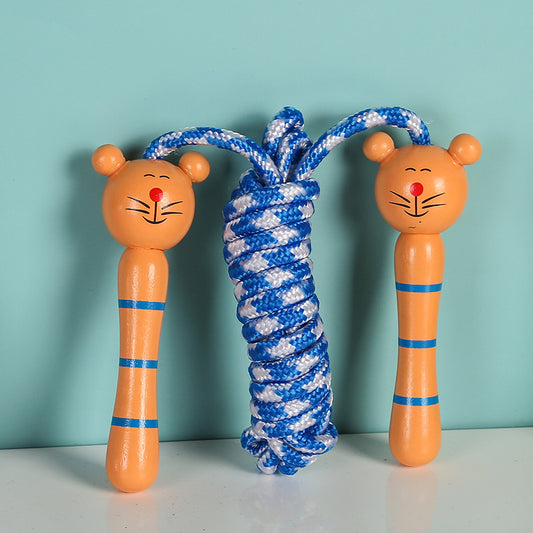 Cartoon Wooden Handle  Jumping Rope