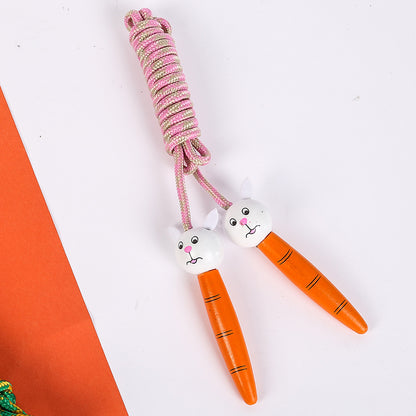 Cartoon Wooden Handle  Jumping Rope