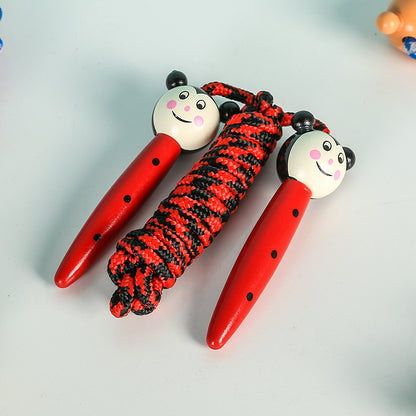 Cartoon Wooden Handle  Jumping Rope