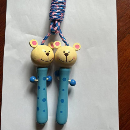 Cartoon Wooden Handle  Jumping Rope