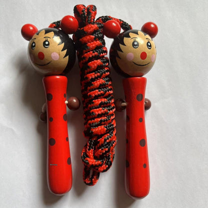 Cartoon Wooden Handle  Jumping Rope
