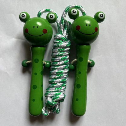 Cartoon Wooden Handle  Jumping Rope