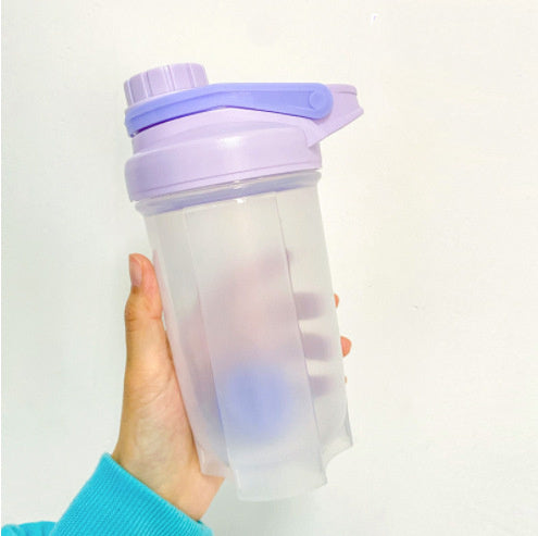 Blender Shaker Bottle With Scale Protein Shakes Gym Fitness Mixing Water Bottle
