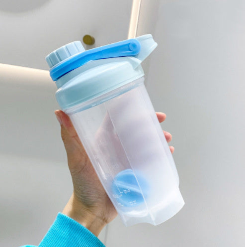 Blender Shaker Bottle With Scale Protein Shakes Gym Fitness Mixing Water Bottle