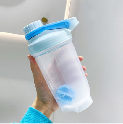 Blender Shaker Bottle With Scale Protein Shakes Gym Fitness Mixing Water Bottle