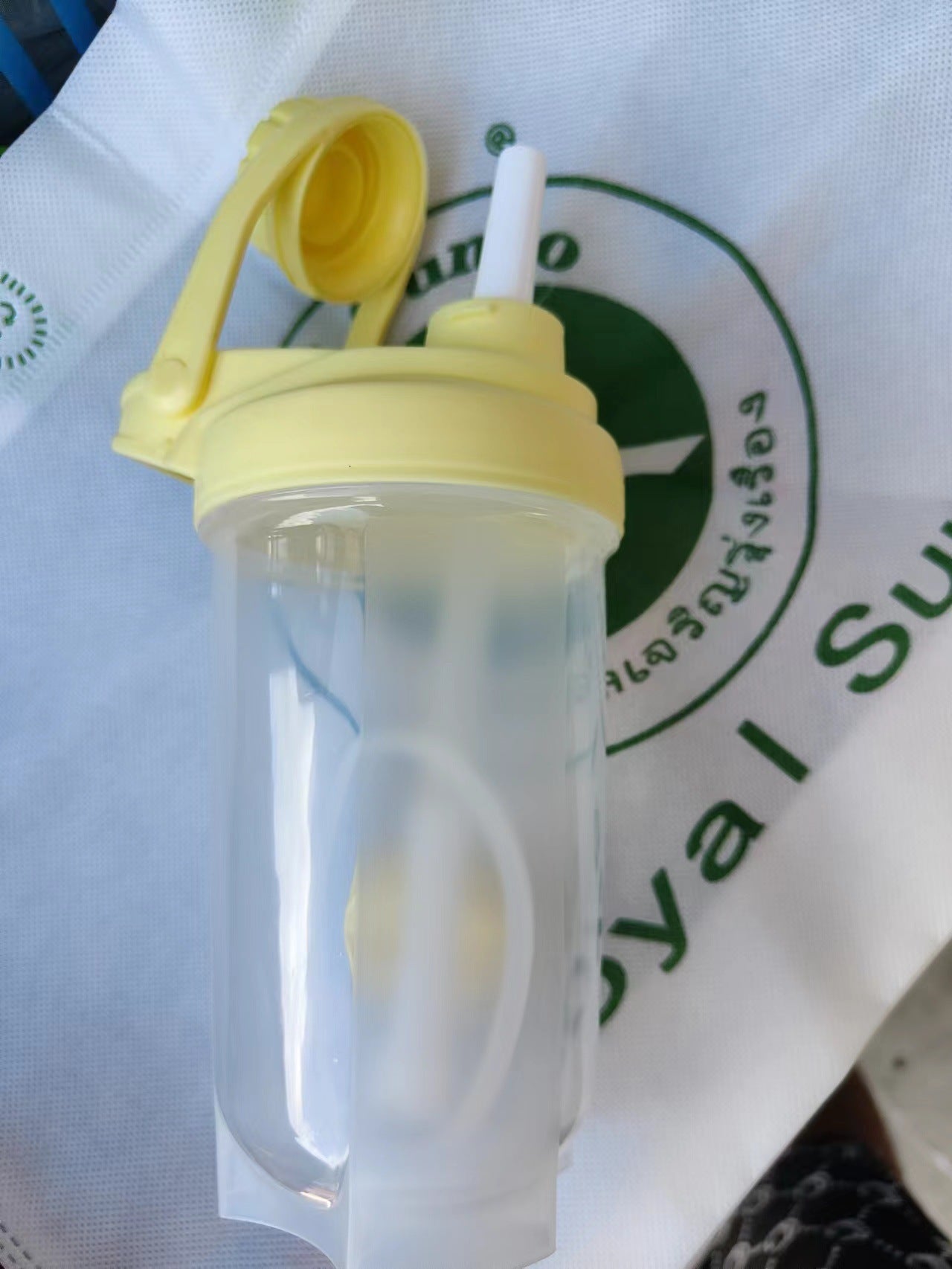 Blender Shaker Bottle With Scale Protein Shakes Gym Fitness Mixing Water Bottle