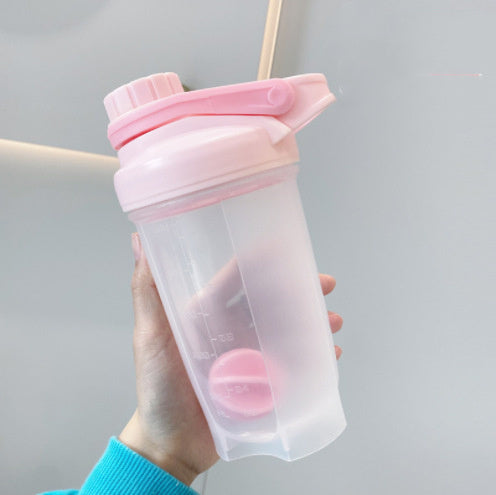 Blender Shaker Bottle With Scale Protein Shakes Gym Fitness Mixing Water Bottle