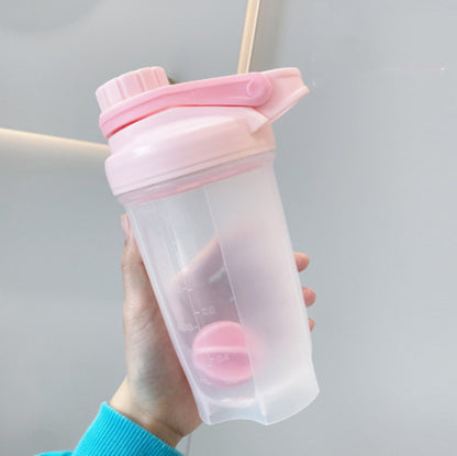 Blender Shaker Bottle With Scale Protein Shakes Gym Fitness Mixing Water Bottle